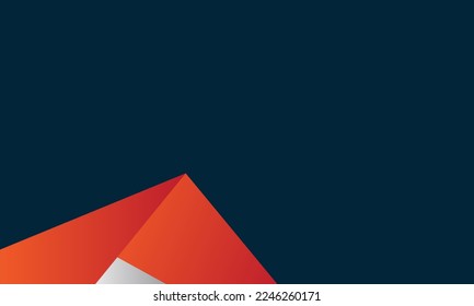 Modern abstract shape dark blue orange gradation background for business presentation