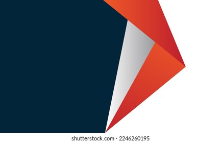 Modern abstract shape dark blue orange gradation background for business presentation