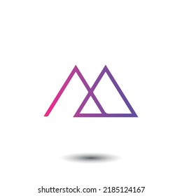Modern abstract shape logo design vector illustration