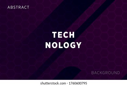 modern abstract shape purple background banner design in hexagon texture.