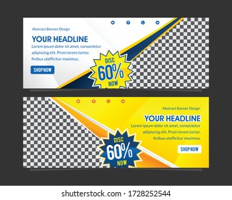 modern abstract shape super sale web banner design template discount holiday