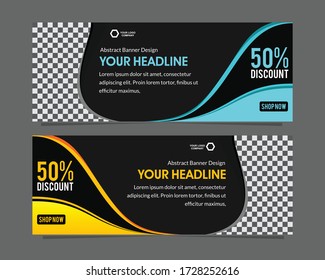 modern abstract shape super sale web banner design template discount holiday