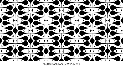 Modern abstract shapes background. Seamless pattern. Vector.