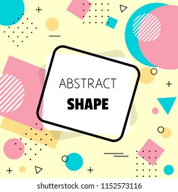 Modern abstract shapes banner