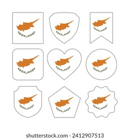 Modern Abstract Shapes of Cyprus Flag Vector Design Template