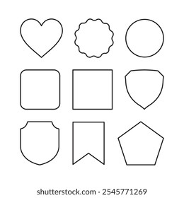 modern abstract shapes lines vector symbol illustration