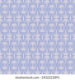 Modern abstract shapes monochrome seamless linear pattern with arches. Geometric textured. Scandinavian graphic print. Japanese, Chinese illustration for tile, wallpaper, carpet, rug. Retro design.