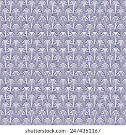Modern abstract shapes monochrome seamless linear pattern with arches. Geometric textured. Scandinavian graphic print. Japanese, Chinese illustration for tile, wallpaper, carpet, rug. Retro design.