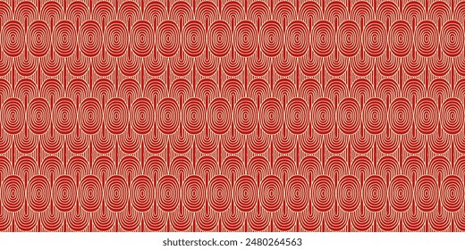 Modern abstract shapes monochrome seamless linear pattern with arches. Geometric textured. Scandinavian graphic print. Japanese, Chinese illustration for tile, wallpaper, carpet, rug. Retro design.