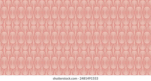 Modern abstract shapes monochrome seamless linear pattern with arches. Geometric textured. Scandinavian graphic print. Japanese, Chinese illustration for tile, wallpaper, carpet, rug. Retro design.