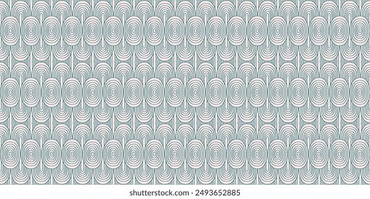 Modern abstract shapes monochrome seamless linear pattern with arches. Geometric textured. Scandinavian graphic print. Japanese, Chinese illustration for tile, wallpaper, carpet, rug. Retro design.