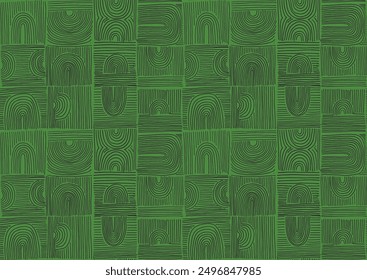 Modern abstract shapes monochrome seamless linear pattern with arches. Geometric textured pattern. Scandinavian graphic print. Neutral vector illustration for tile, wallpaper, carpet. Retro design.