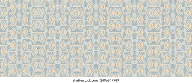 Modern abstract shapes monochrome seamless linear pattern with arches. Geometric textured. Scandinavian graphic print. Japanese, Chinese
