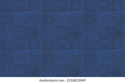 Modern abstract shapes monochrome seamless linear pattern with arches. Geometric textured pattern. Scandinavian graphic print. Neutral vector illustration for tile, wallpaper, carpet. Retro design.