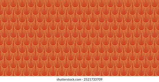 Formas abstractas modernas monocromo patrón lineal sin fisuras con arcos. Textura geométrica. Estampado gráfico escandinavo. Ilustración japonesa, china para azulejo, Fondo de pantalla, alfombra, alfombra. Diseño retro.