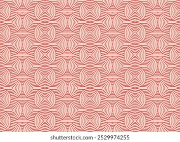 Modern abstract shapes monochrome seamless linear pattern with arches. Geometric textured. Scandinavian graphic print. Japanese, Chinese illustration for tile, wallpaper, carpet, rug. Retro design.