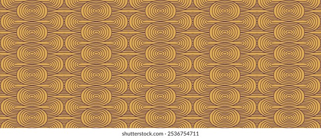 Modern abstract shapes monochrome seamless linear pattern with arches. Geometric textured. Scandinavian graphic print. Japanese, Chinese illustration for tile, wallpaper, carpet, rug. Retro design.