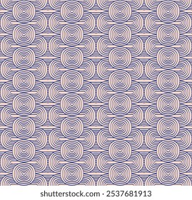 Modern abstract shapes monochrome seamless linear pattern with arches. Geometric textured. Scandinavian graphic print. Japanese, Chinese illustration for tile, wallpaper, carpet, rug. Retro design.