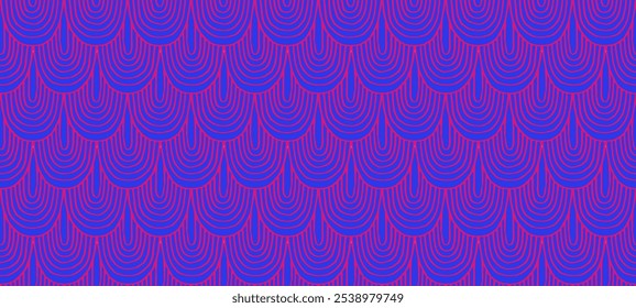 Modern abstract shapes monochrome seamless linear pattern with arches. Geometric textured. Scandinavian graphic print. Japanese, Chinese illustration for tile, wallpaper, carpet, rug. Retro design.