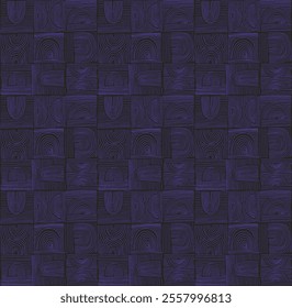 Modern abstract shapes monochrome seamless linear pattern with arches. Geometric textured pattern. Scandinavian graphic print. Neutral vector illustration for tile, wallpaper, carpet. Retro design.