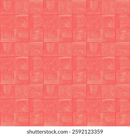 Modern abstract shapes monochrome seamless linear pattern with arches. Geometric textured pattern. Scandinavian graphic print. Neutral vector illustration for tile, wallpaper, carpet. Retro design.