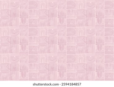 Modern abstract shapes monochrome seamless linear pattern with arches. Geometric textured pattern. Scandinavian graphic print. Neutral vector illustration for tile, wallpaper, carpet. Retro design.