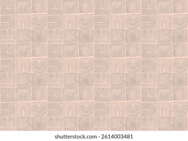 Modern abstract shapes monochrome seamless linear pattern with arches. Geometric textured pattern. Scandinavian graphic print. Neutral vector illustration for tile, wallpaper, carpet. Retro design.
