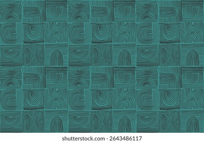 Modern abstract shapes monochrome seamless linear pattern with arches. Geometric textured pattern. Scandinavian graphic print. Neutral vector illustration for tile, wallpaper, carpet. Retro design.