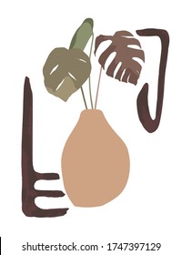 Modern abstract  shapes. Vector illustration. Scandinavian print.