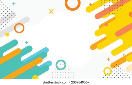 Modern abstract shapes white background