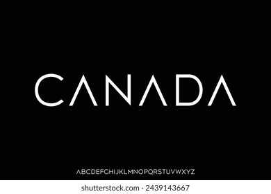 Modern abstract sharp sans serif alphabet display font vector illustration