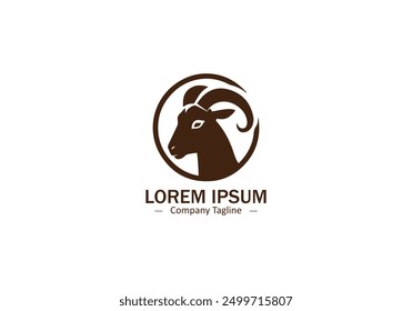Modern Abstract Sheep Logo Vector Design for Pet Silhouette Icons