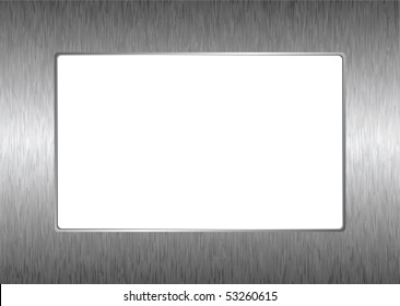 Modern Abstract Silver Metal Picture Frame Or Border
