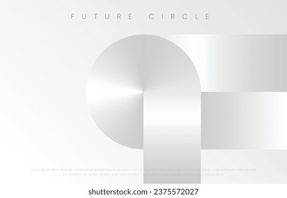 Moderne abstrakte Silber- oder Weiß-Grau-Kreise Hintergrund Elegantes Futuristisches Design. Monochrome Concept Vektor Illustration. Rundform