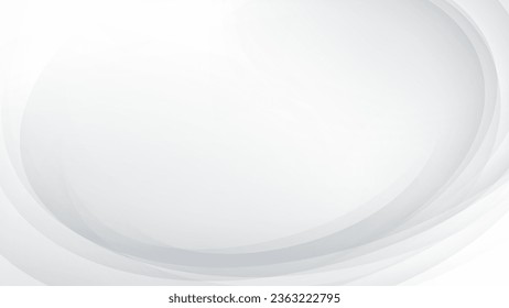 Forma de onda blanca plateada abstracta moderna y diseño geométrico elegante sobre fondo blanco. Patrón geométrico para la presentación de banners. Ilustración vectorial. EPS10.