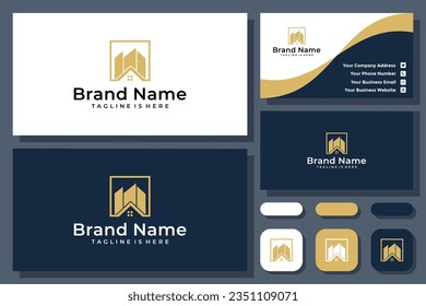 modern abstract simple building vector logo