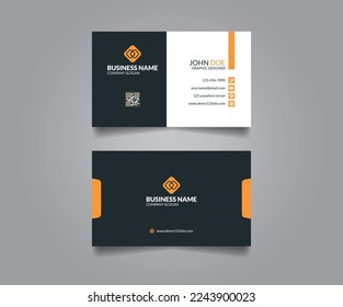 Modern abstract simple clean business card design vector. Corporate visiting card template