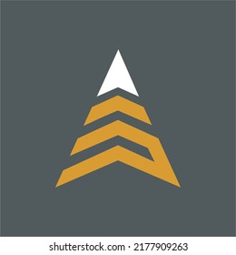 Modern abstract simple letter S vector logo, abstract christmas tree