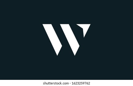 Modern abstract simple Letter W logo. This logo icon incorporate with two shape and arrow icon in the creative way.