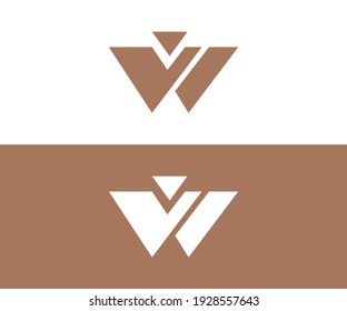 Moderno y abstracto logo de la letra W. Este icono del logotipo se incorpora con dos iconos de forma y flecha de forma creativa