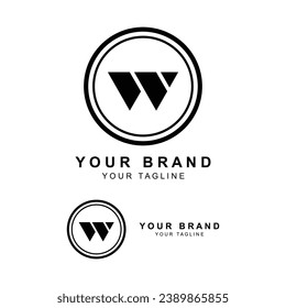 Modern abstract simple Letter W logo. Monogram logo. Logo for business, letter, business card, brand and company.