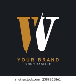 Modern abstract simple Letter W logo. Monogram logo. Logo for business, letter, business card, brand and company.