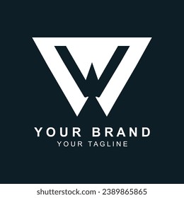 Modern abstract simple Letter W logo. Monogram logo. Logo for business, letter, business card, brand and company.