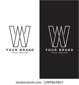 Modern abstract simple Letter W logo. Monogram logo. Logo for business, letter, business card, brand and company.