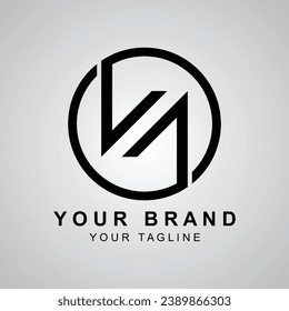 Moderno y abstracto logotipo de letra W o VA. Logo para negocios, cartas, tarjetas de visita, marca y compañía.