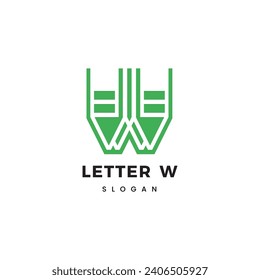 Modern abstract simple Letter W logo