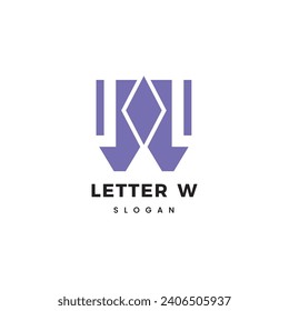 Modern abstract simple Letter W logo