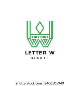 Modern abstract simple Letter W logo