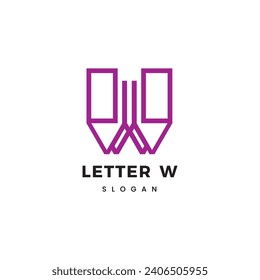 Modern abstract simple Letter W logo