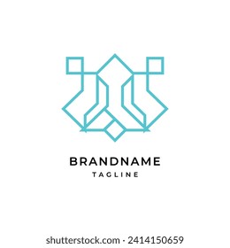 Modern abstract simple Letter W logo design Template